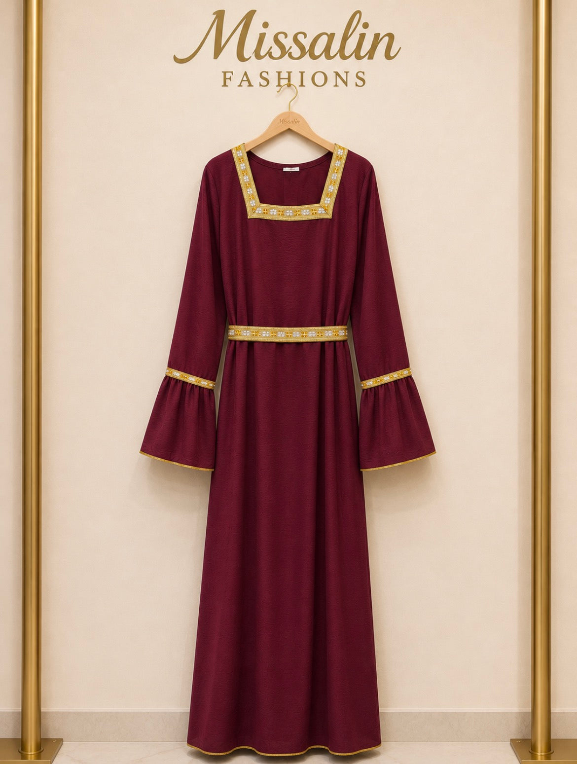 49 AED | JALABIA BURGUNDY