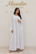 99 AED | WHITE LACE ABAYA