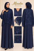199 AED | HALF LACE ABAYA