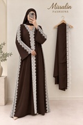 199 AED | BROWN DANTEL ABAYA