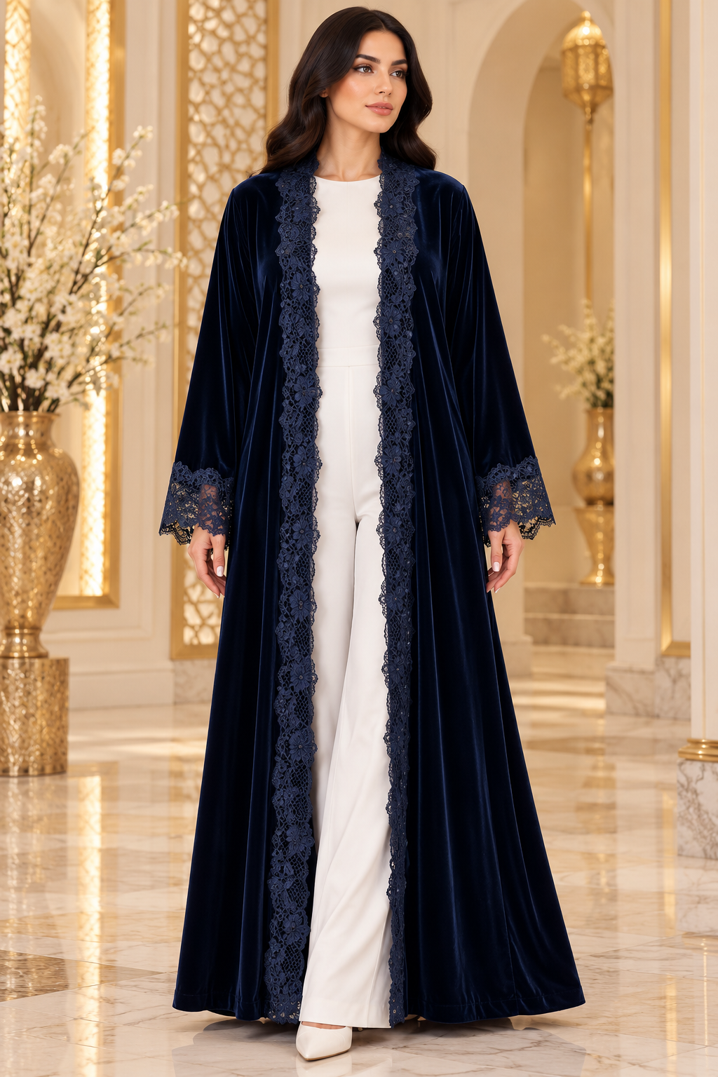 149 AED | VELVET LACE ABAYA