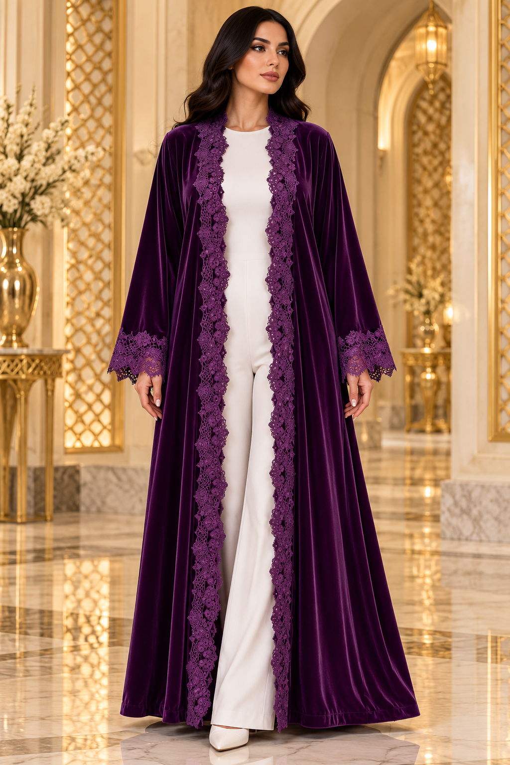 149 AED | VELVET LACE ABAYA